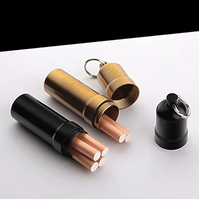 Cigarette Case for Regular and King Size, Can't Fit 100's Size, Metal Waterproof Zinc Alloy - 5 Capacity (Black) - Image 4